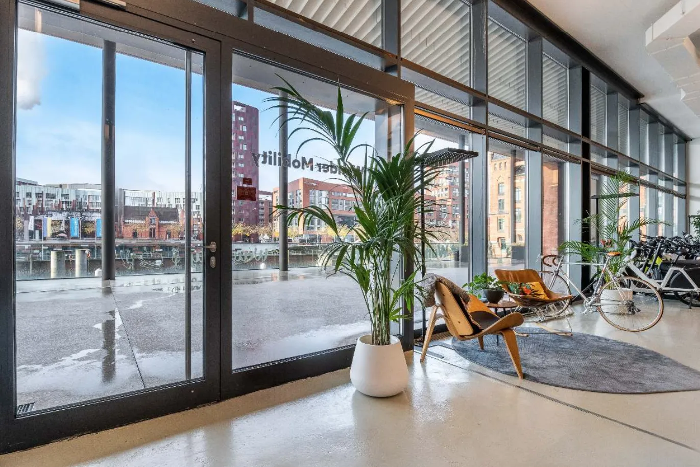Outside House of AI Hamburg — HafenCity waterfront atmosphere